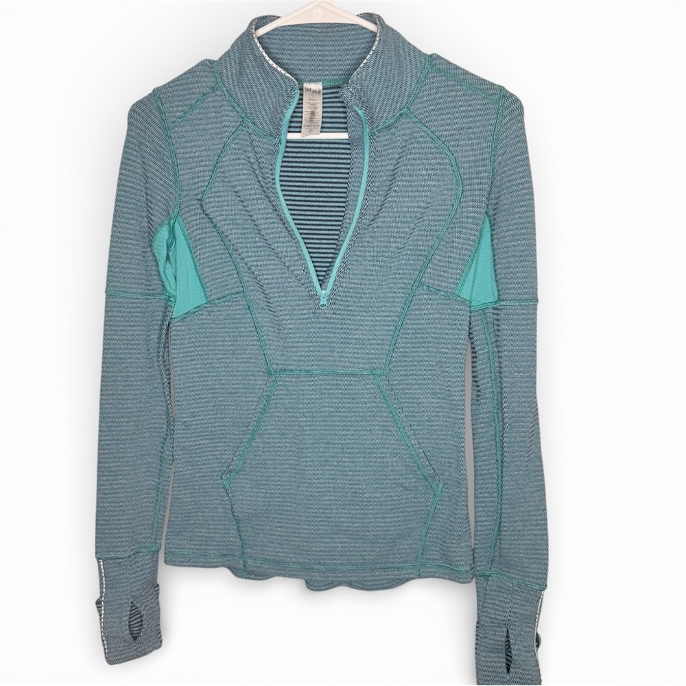 IVIVVA by Lululemon Size 12 Blue Fastest Zip 1/4 Pullover Ombre Girls Size 12